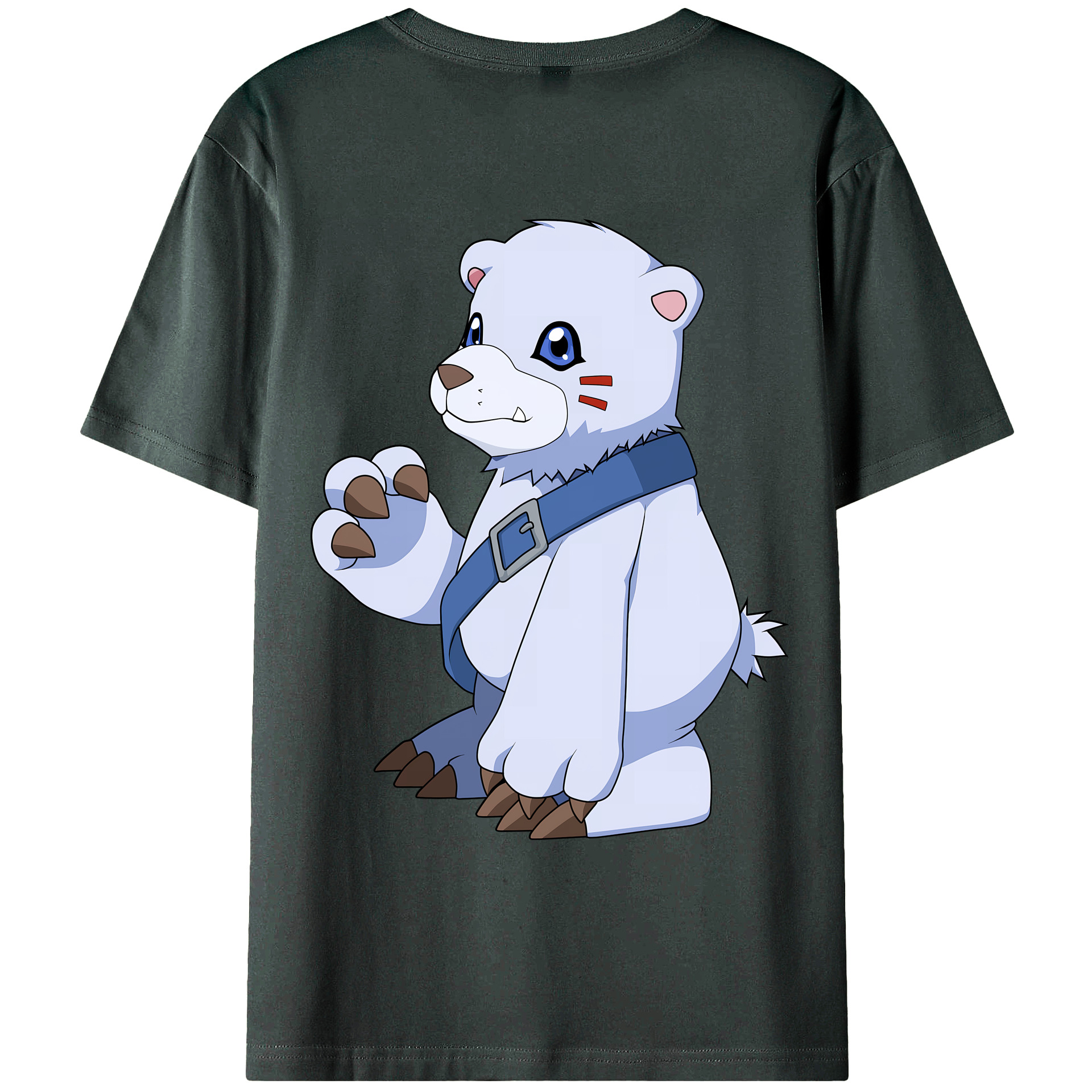 （画像用） Digimon デジタルモンスター/デジモン 綿100％ メンズ半袖Tシャツ（バックプリント） 通気性